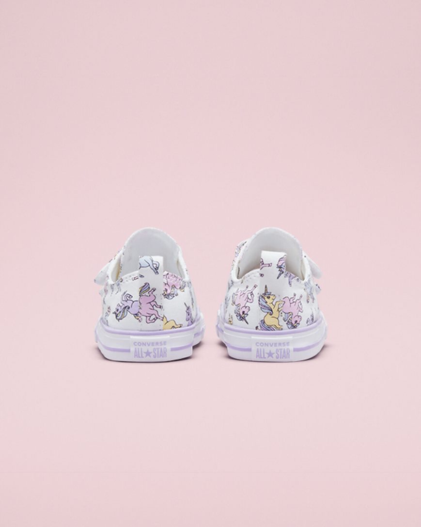 Zapatillas Bajas Converse Chuck Taylor All Star Easy-On Unicorns Niño Blancas Gris Moradas | PE 5LWE7P